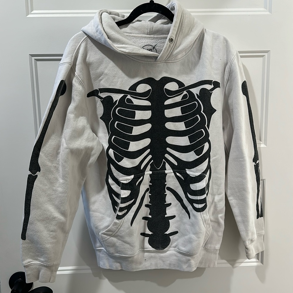 Neon Riot Women’s Skeleton Black & White Hoodie